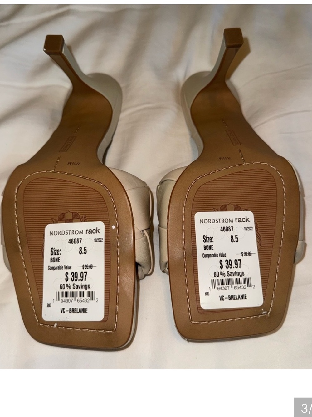 Vince Camuto Neutral Woven Slide Mules - Picture 3 of 3